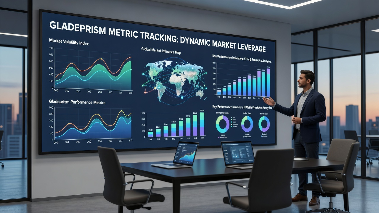 Network graph visualization connecting Gladeprism performance indicators to external market signals in September 2026 conditions